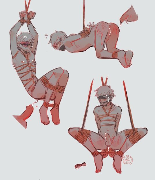 Связанные аниме парни