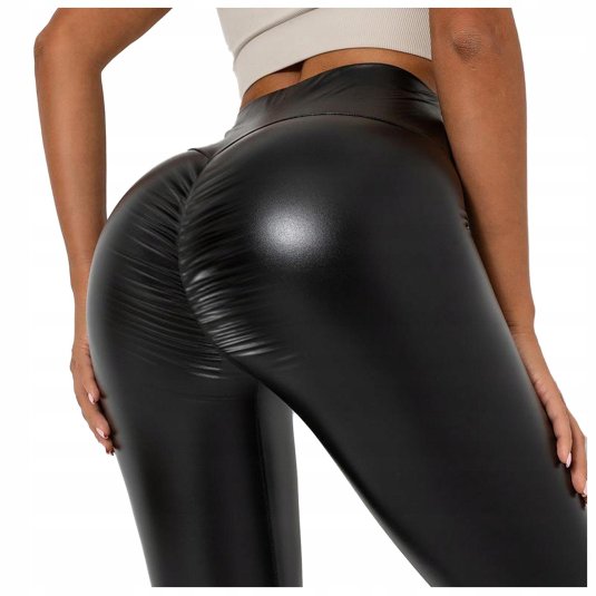 Леггинсы из искусственной кожи женские