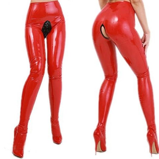 Латексный костюм женский с отверстиями