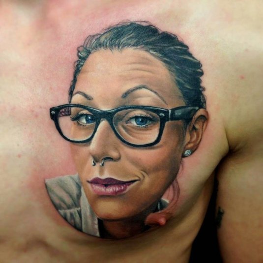 Тату портрет девушки