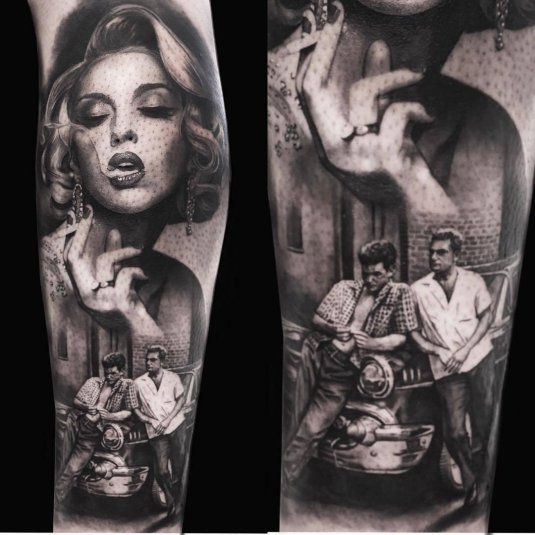 Тату мерлин монро