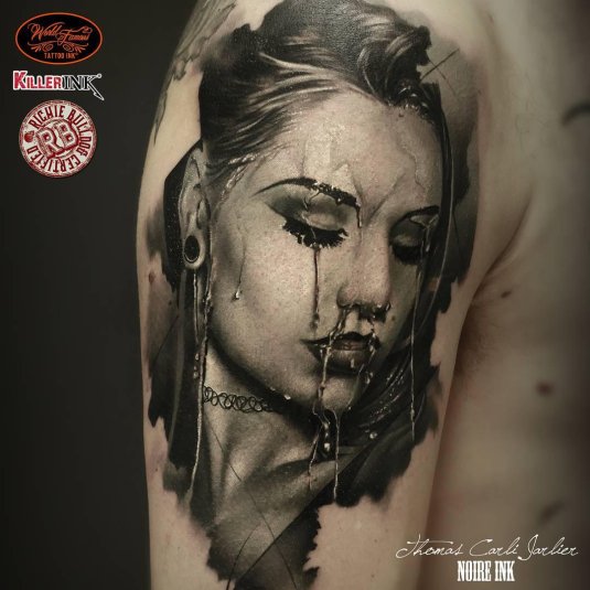 Тату портрет девушки