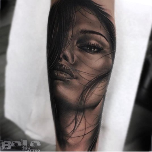 Тату лица девушек