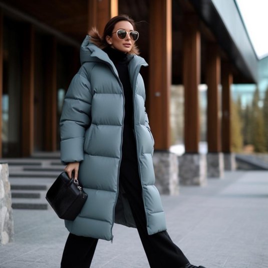 Удлиненный пуховик