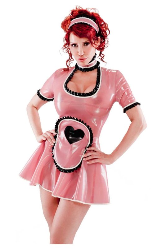 Латексное платье горничной