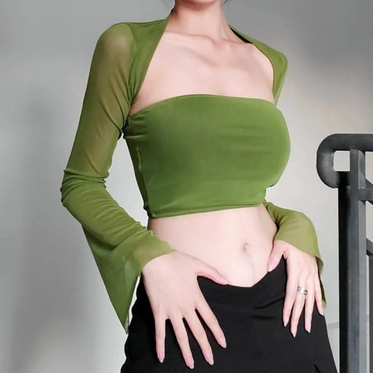 Топ с длинными рукавами женский