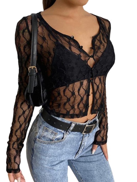 Прозрачный топ женский