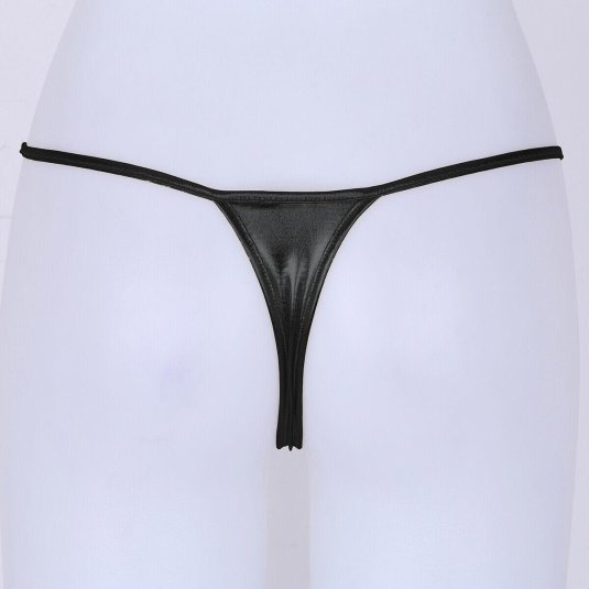 Кожаные стринги женские