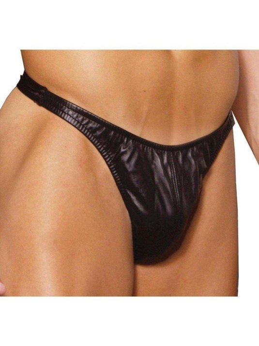 Мужские кожаные стринги
