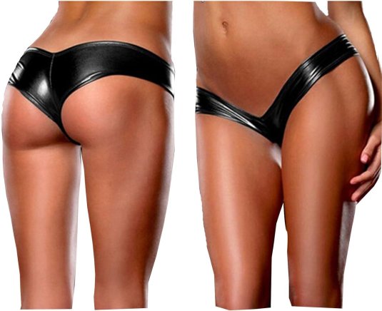 Кожаные трусы женские