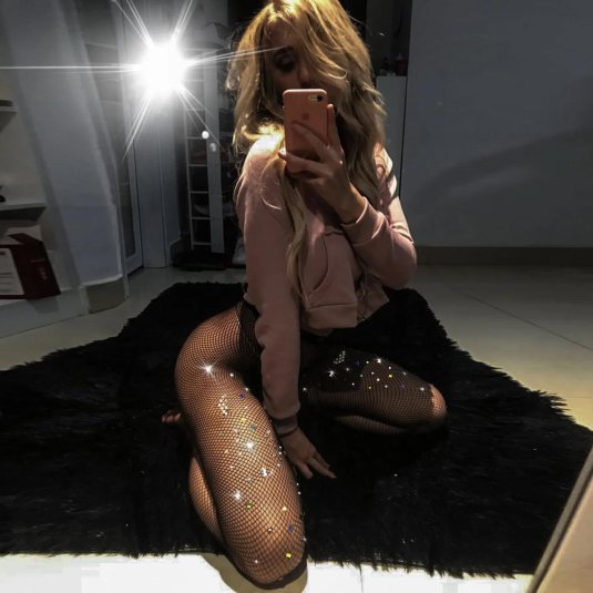 Колготки со стразами