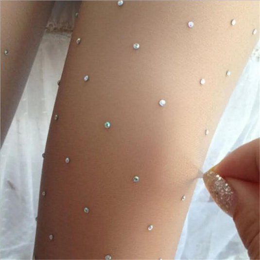 Колготки со стразами