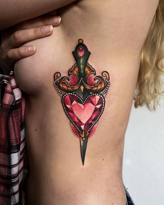 Тату сердца