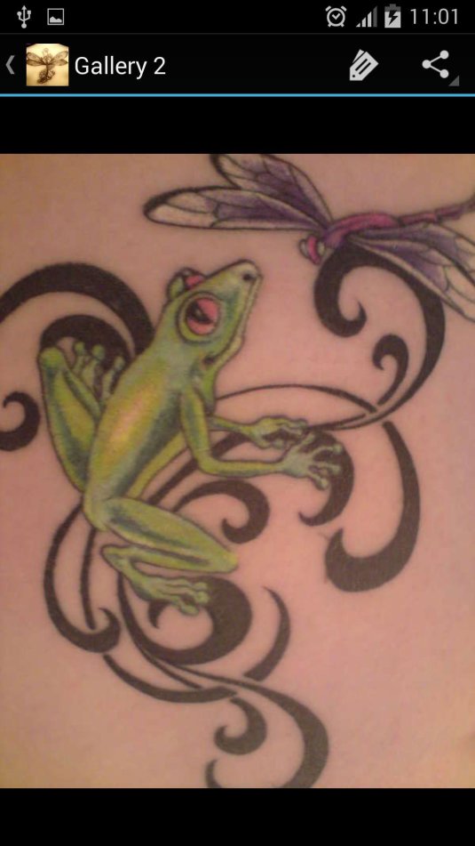 Тату лягушка