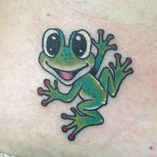 Татуировка лягушка