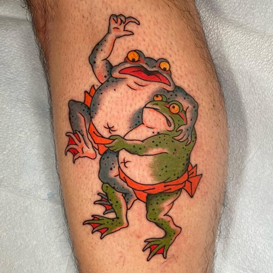 Тату лягушка