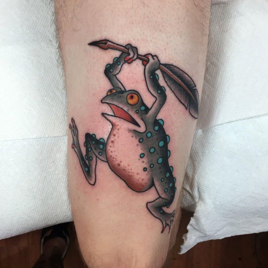 Тату лягушка