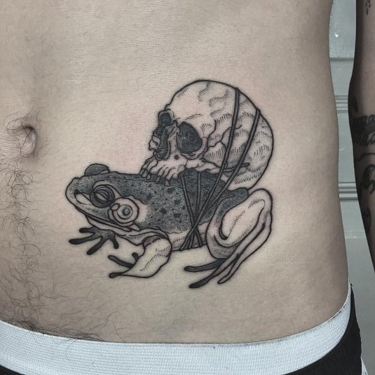 Лягушка тату