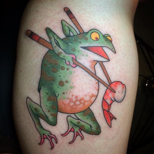 Жаба япония тату