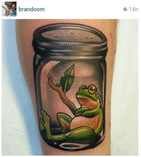 Тату лягушка