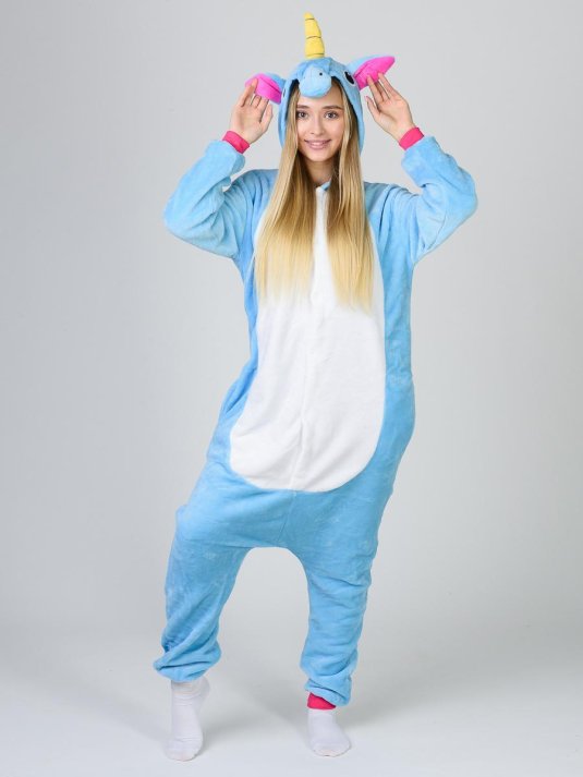 Кигуруми голубого единорога
