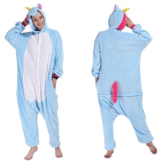 Кигуруми единорог голубой