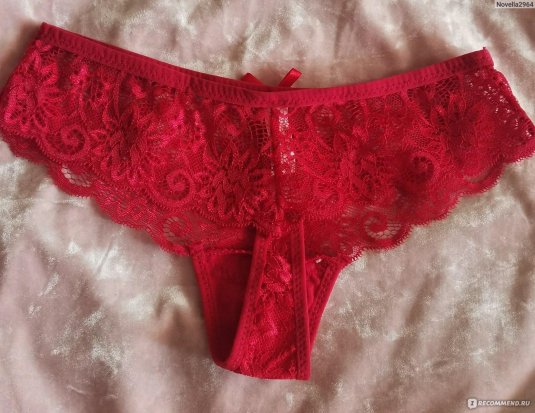 Стринги красные кружевные
