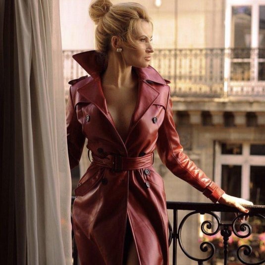 Кожаный тренч love republic