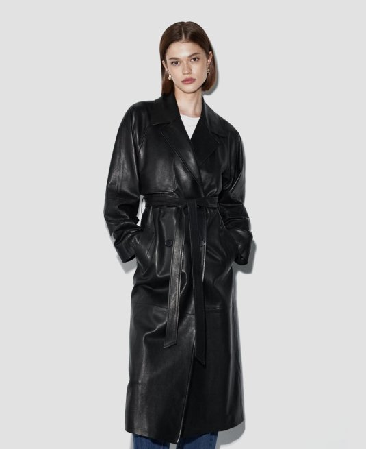 Кожаный тренч