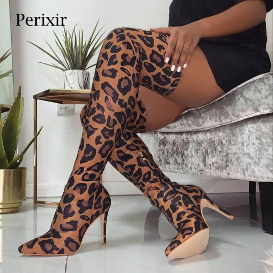 Леопардовые ботфорты