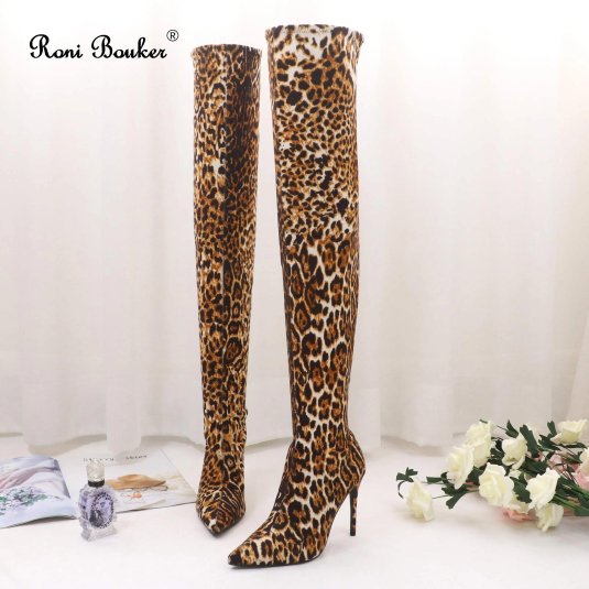 Леопардовые ботфорты