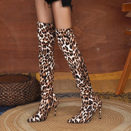 Леопардовые ботфорты