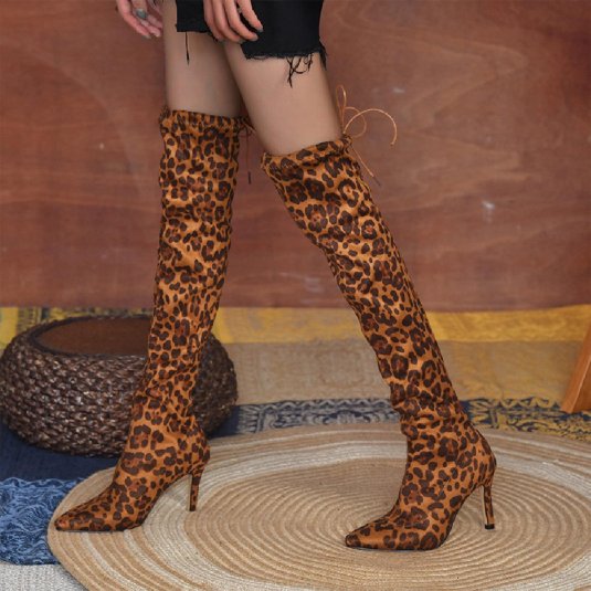 Леопардовые сапоги