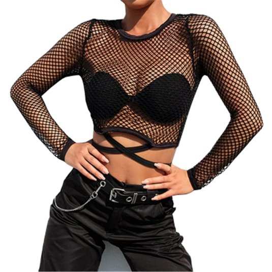 Прозрачная кофта сетка