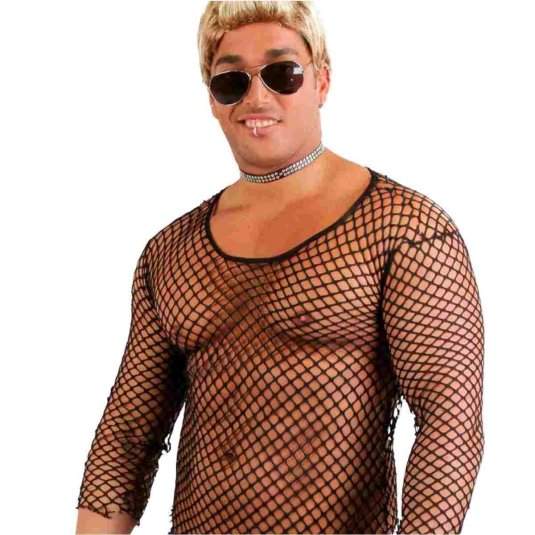 Мужчина в сетчатой майке