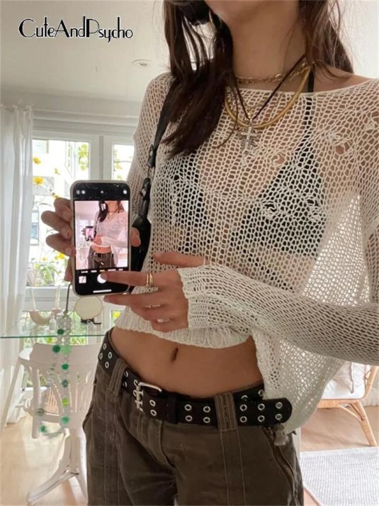 Вязаные топы