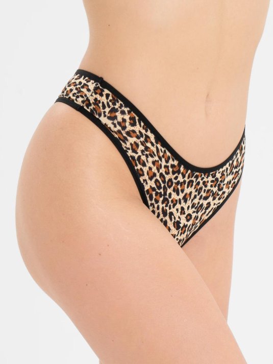 Леопардовые стринги женские