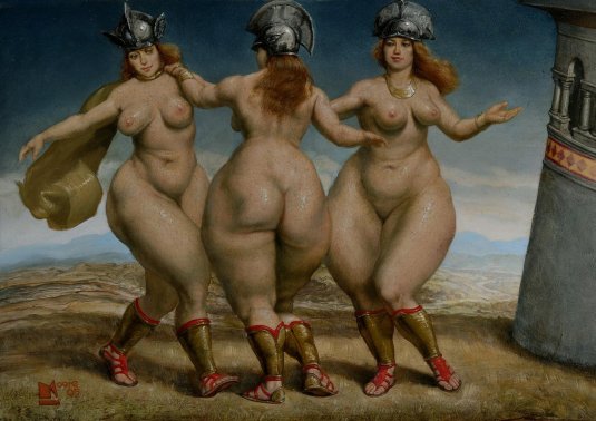 Картина три голые женщины