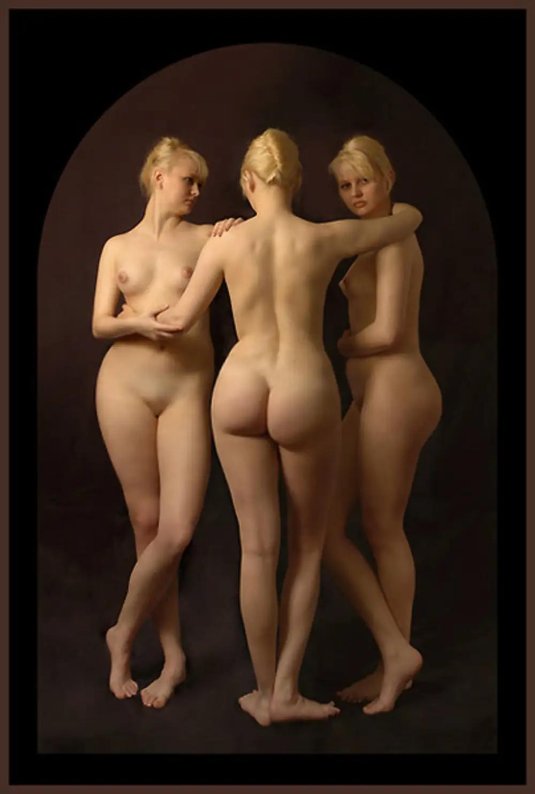 Картина три голые женщины