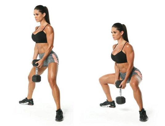 Приседания плие сумо