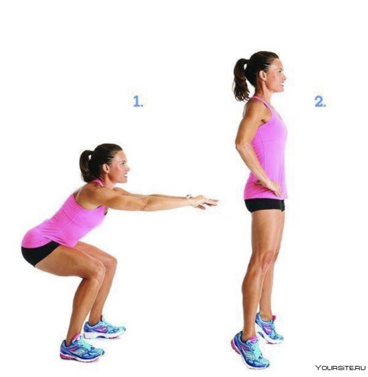 Приседания плие техника