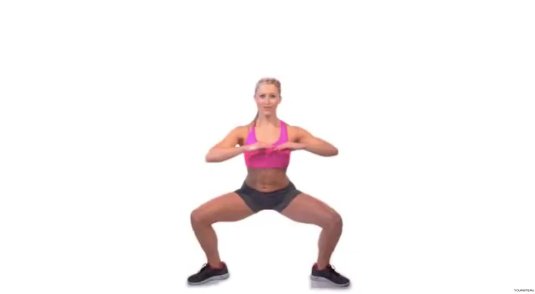 Приседания плие