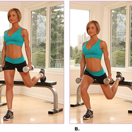 Приседания с гантелями