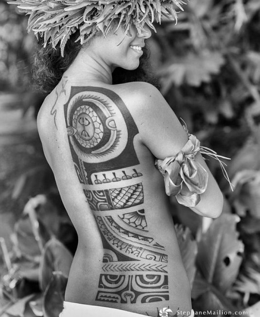 Полинезийские тату солнце