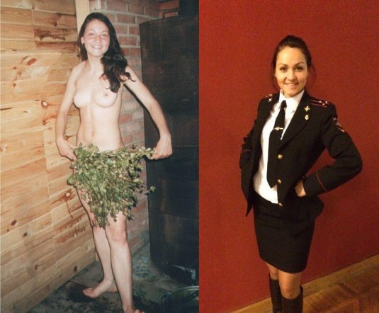 Одетые и раздетые выпускницы