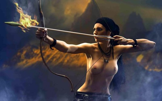 Голые амазонки с рабами