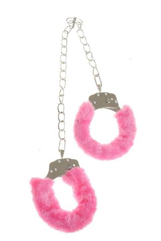 Розовые наручники с мехом