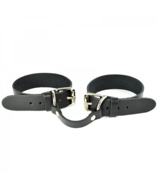 Черные кожаные наручники