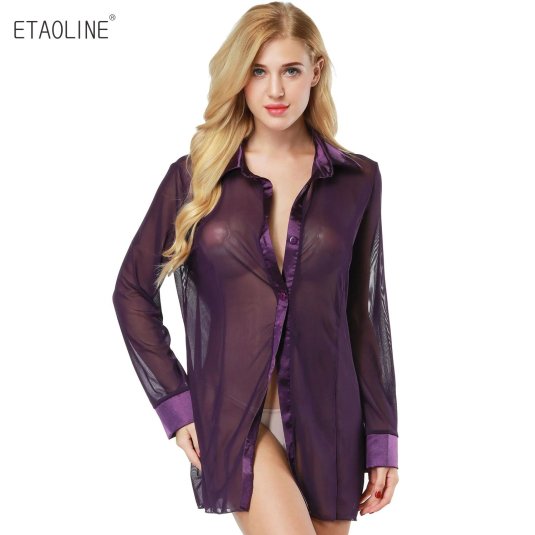 Прозрачная рубашка женская