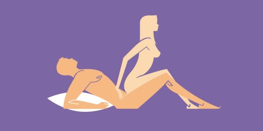 Поза наездницы камасутра